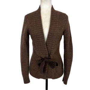 Deane & White brown angora cardigan